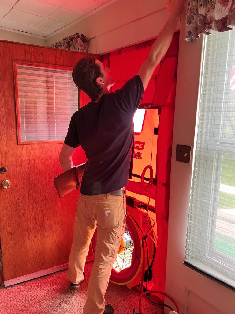 Jake Checking for Air Infiltration