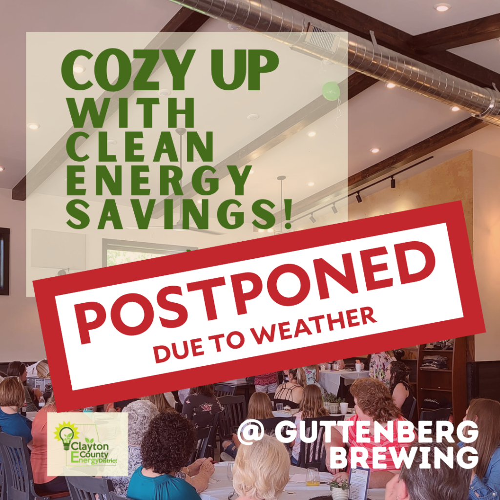 POSTPONED! Cozy Up with Clean Energy Savings at Guttenberg Brewing Company