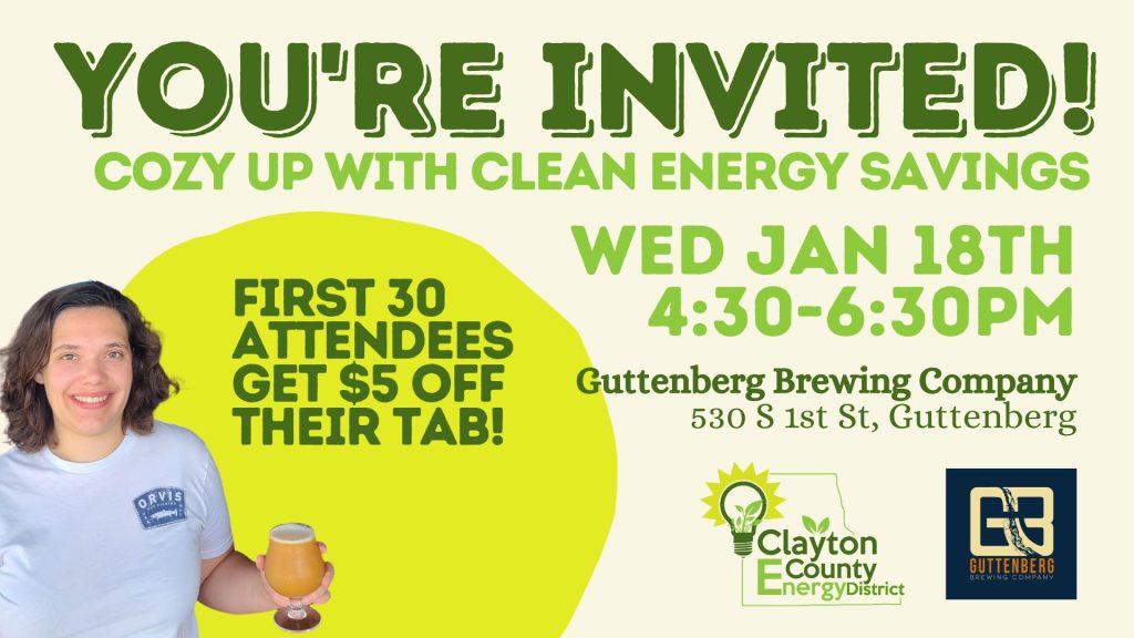 Cozy Up with Clean Energy Savings at Guttenberg Brewing Company is on!